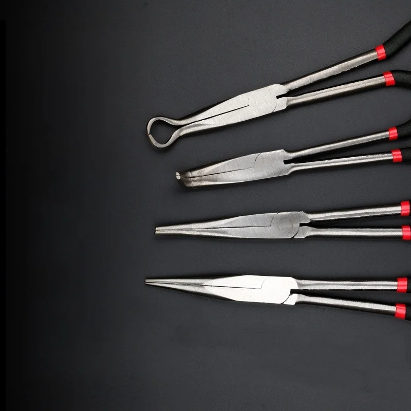 Hose Gripper Plier Spark Plug Removal Pliers Long Handle Electrical Disconnect Plier Soldering Aid Pliers Car Disassembly Tools