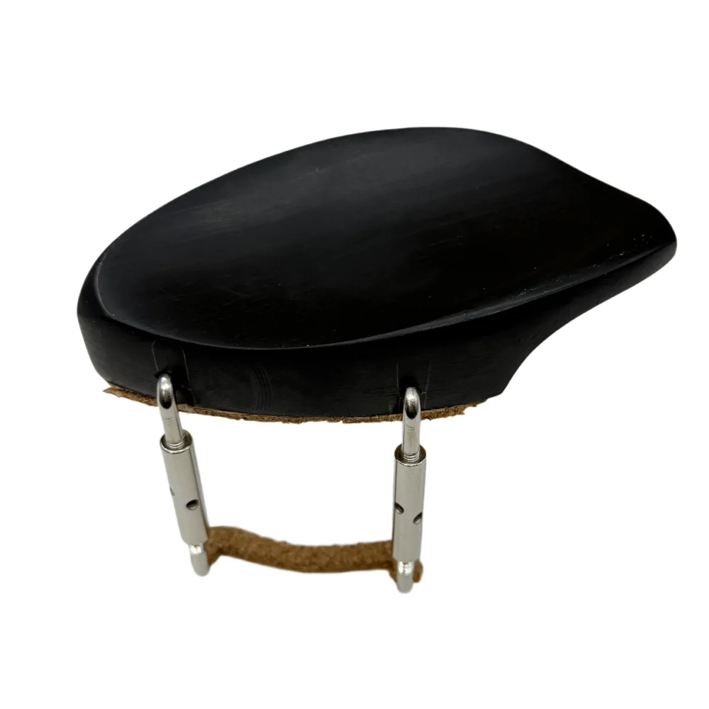 4/4 Violin Chinrest With Clamp Screw Bracket Cork,Ebony Jujube Wood Violin Parts Accessories