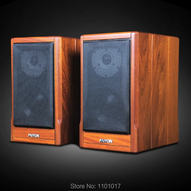 PAIYON P9 Passive Bookshelf Speaker  75W HIFI EXQUIS MOREL 6'' Woofer Real Wood MDF Mixed Speakers