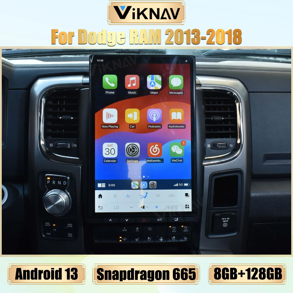 

Android 13 Car Radio For Dodge RAM 2013-2018 Wireless Carplay GPS Navigation Multimedia Player 14.4 Inch Touch Screen Head Unit