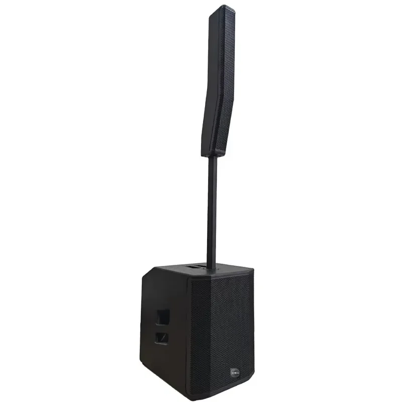 1000W 12-inch 2-way active portable columnar speaker system with DSP/USB/Bluetooth function, suitable for lounge bars,