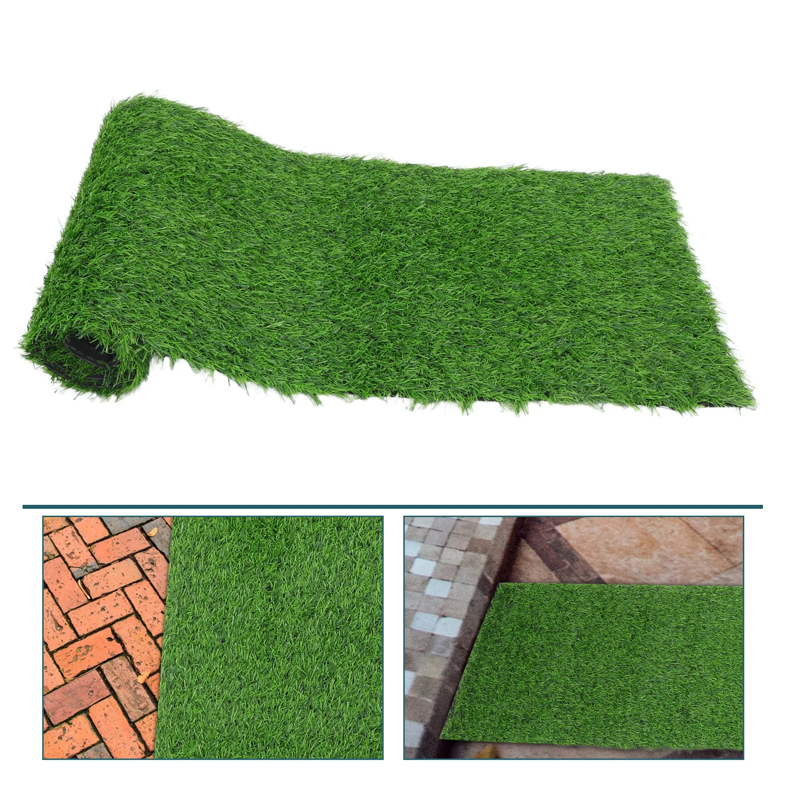 

1 Roll Realistic Green Artificial Grass Rug: Synthetic Turf Carpet For Deck Balcony Backyard Patio Garden Fake Grass Mat For