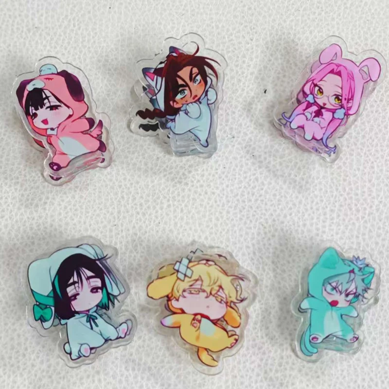 6Pieces TV Alien Stage Cartoon Acrylic Paper Clip Decorative Bookmark Binder Clips Mizi Sua Till Ivan Hyuna Luka stationery gift