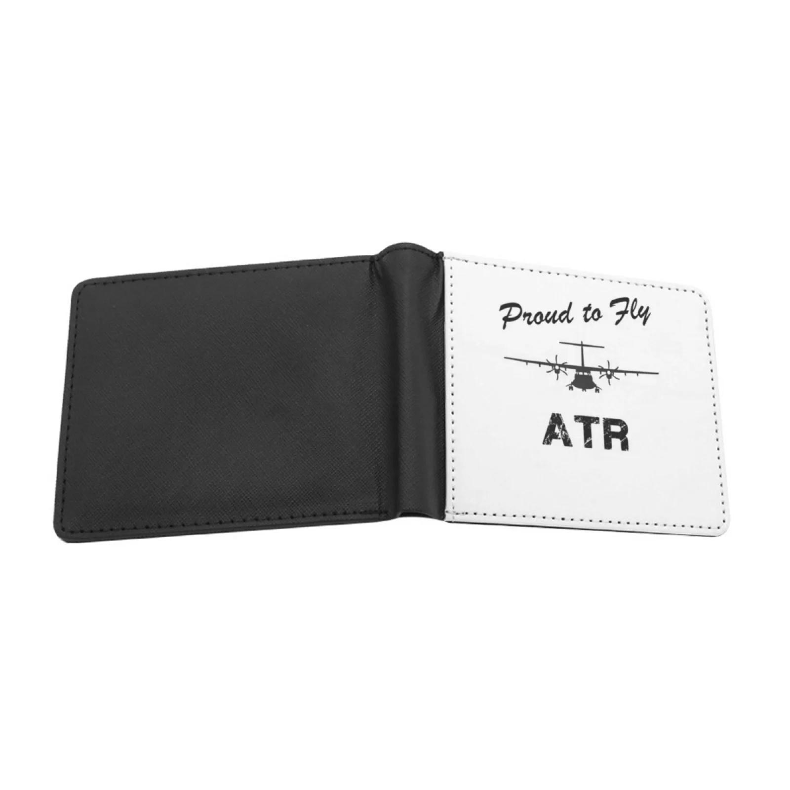 Proud To Fly Atr Men Wallets Card Man Wallet Short Purse Bi-Fold Personalized Purses Atr Pilot Crew Turboprop Plane Aviation