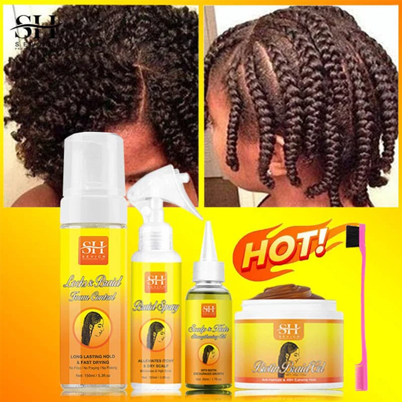 Anti Break Hair Styling Braiding Gel Edges Control Hair Shaping Cream Anti Hair Loss Braid Wax Hair Growth Oil Sevich Hair Care