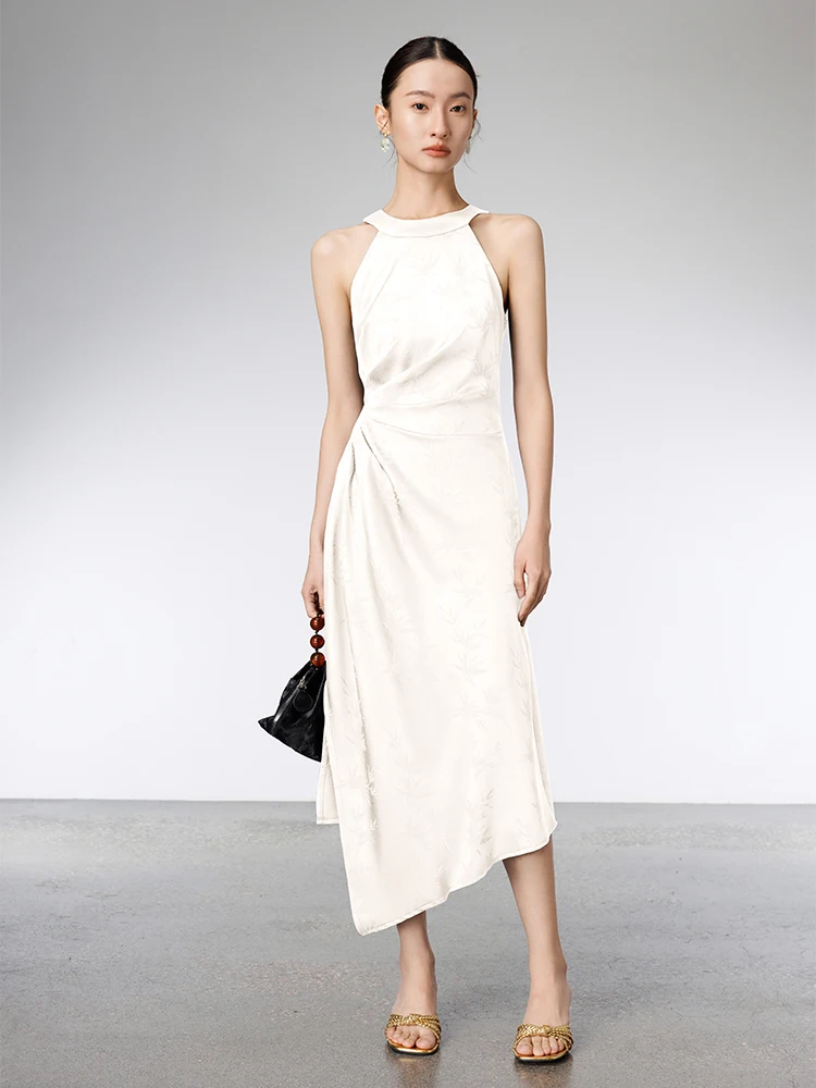 

Ele White Evening Gown Women's ter Ne Waist-Cinching Dr Luxury mat Versatile Suitable for Various Ocns