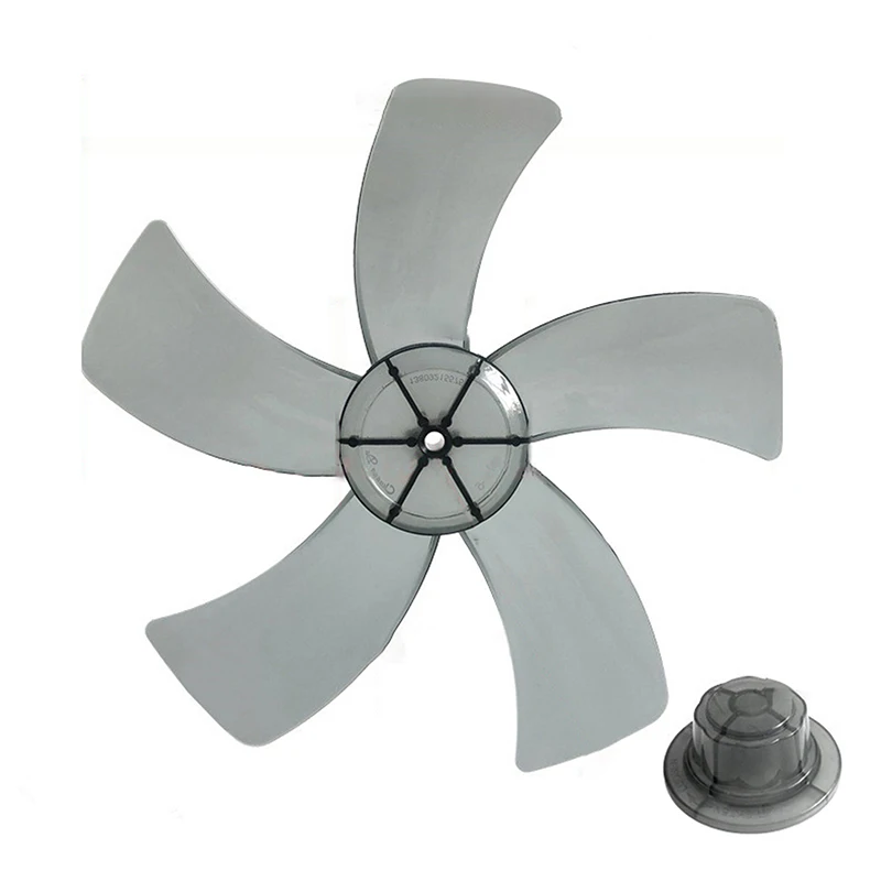 12 Inch Household Plastic Fan Blade Five Leaves With Nut Cover For Pedestal Transparent Table Stand Fanner General Accessories