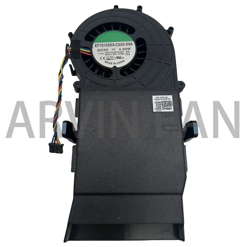 EF70150SX-C020-S9A OptiPlex 7040M 3020M 9020M 3040M ALPHA USFF Cooling Fan Cooler 02N51K 2N51K DC 5V 4.50W 11CFM