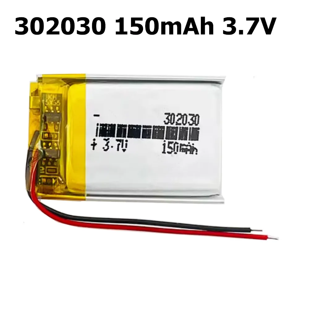 1-10Pcs 3.7V 150mAh 302030 Lithium Polymer Rechargeable Battery Power For MP3 GPS Bluetooth Speaker Bluetooth Headset Camera