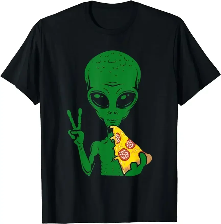 Cute Alien I Come in Peace Space Rave EDM Music Alien T-Shirt Graphic Tee Fashion Short Sleeve Novelty Unisex Short-sleev