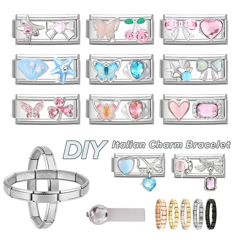 جديد جميل الحيوانات الأليفة القطط والكلاب وصلات سحرية إيطالية تناسب 9 مللي متر سوار الفولاذ المقاوم للصدأ النساء الرجال DIY بها بنفسك صنع المجوهرات #3