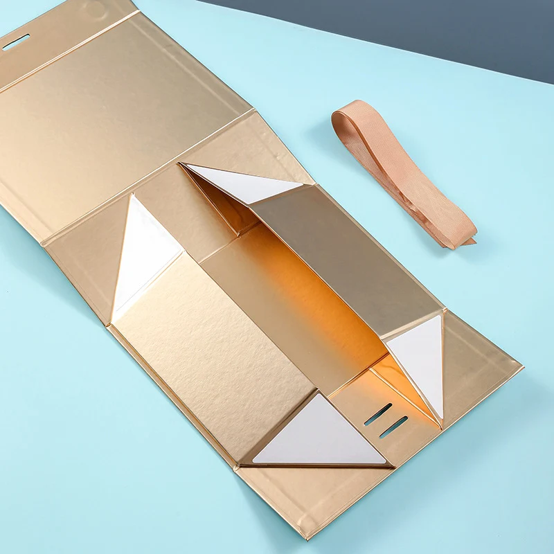 Gold Gift Box With Magnetic Lid Large Gift Boxes LOGO Customize Study Present Boxes For Christmas Birthday Wedding Graduation