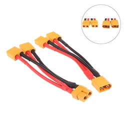 1pc XT60 Parallel Battery Connector Male/Female Cable Dual Extension Y Splitter 14AWG Silicone Wire for RC Battery Motor