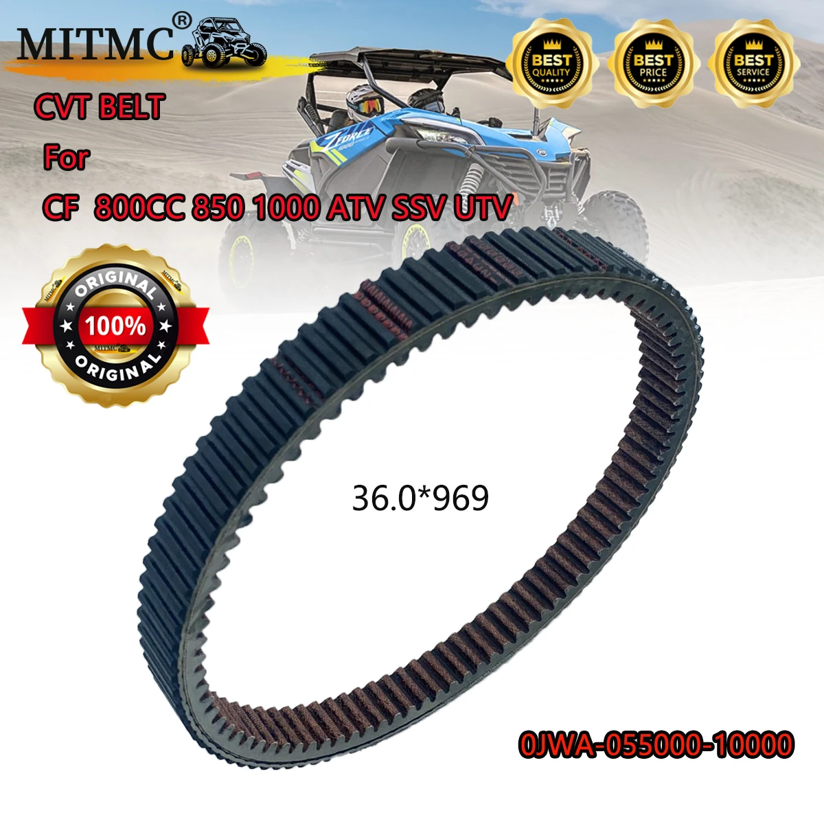 

Оригинальный зубчатый приводной ремень (36.0*969) для CFORCE ZFORCE 800CC 850 1000 ATV UTV SSV, артикул. 0JWA-055000-10000