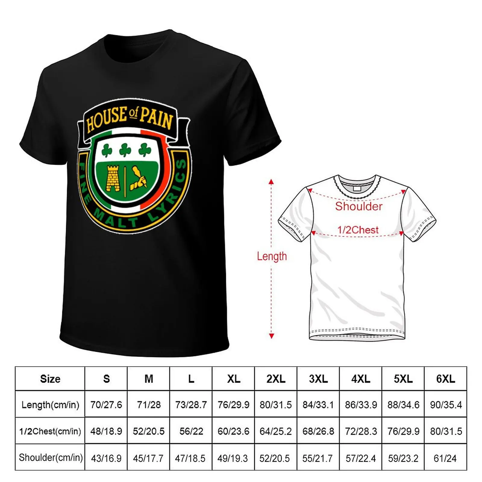 House of Pain - Fine Malt Lyrics Classic . T-Shirt Outdoor Sports Short Sleeve Top