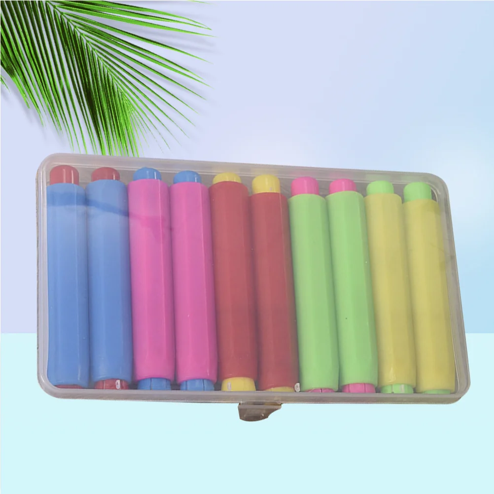 10 قطع من حامل البلاستيك للأطفال لتخزين الطباشير صديق للبيئة للمدرسة والمنزل أداة الكتابة للأطفال مجموعة مشابك الطباشير #2