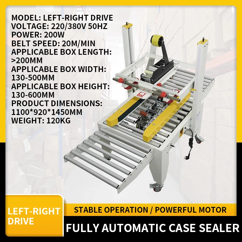 Fully Automatic Carton Sealer High-Speed Postal Carton Tape Packaging Machine Sealing Machine for Carton Sealing (Customized)