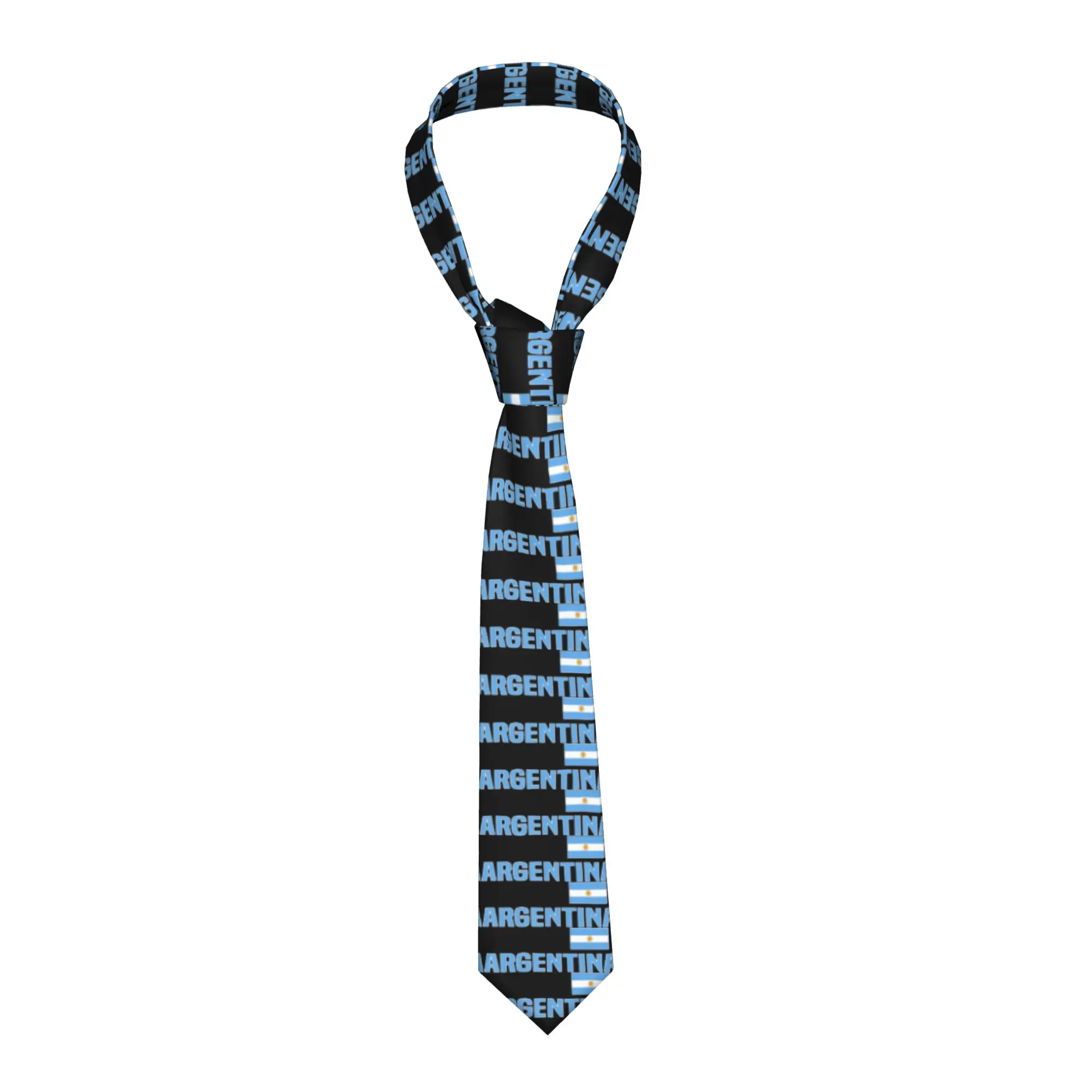Flag of Argentina Tie  Wedding Neck Ties Men Women Cute Funny Necktie Accessories High Quality Custom Collar Tie