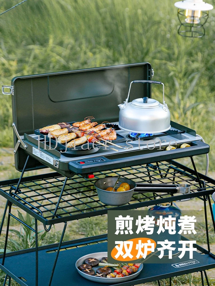 موقد خرطوشة Firefox من النوع المنفصل، موقد غاز محمول خارجي، غاز مقاوم للرياح قوي للغاية