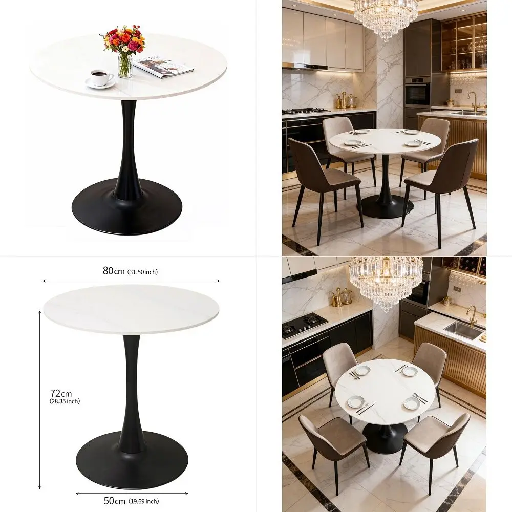 

High Top Bar Table Modern Pub Bistro Table Round Table Top Cocktail Desk for 23 People Bar Height Cafe Tables