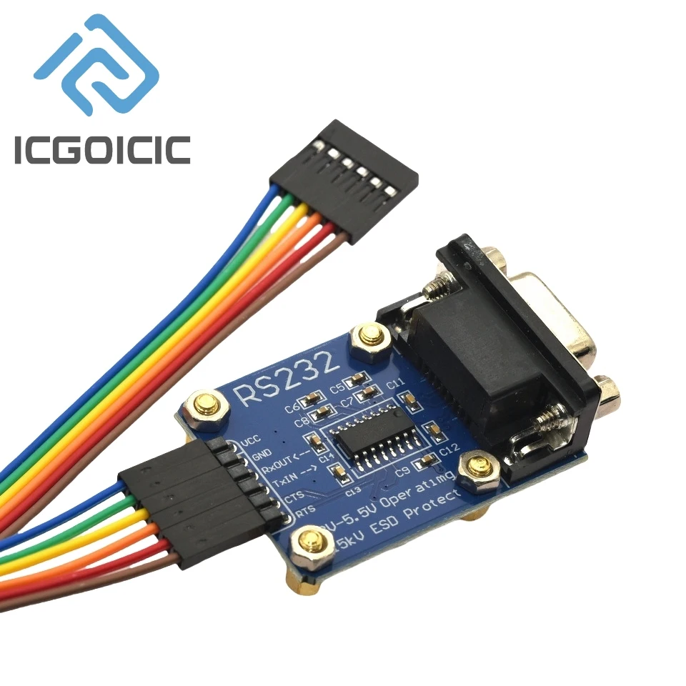 Módulo de porta serial RS232 para TTL RS232 para cabo piscante UART SP3232 com ESD