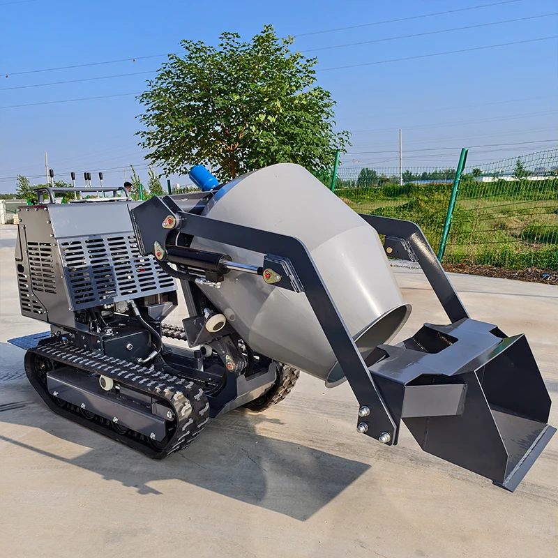 YG Customized Hot Selling Smallest Concrete Mixer 750kg Self-loading Crawler Dump Truck With KUBOTA Diesel Engine High-horse Mot