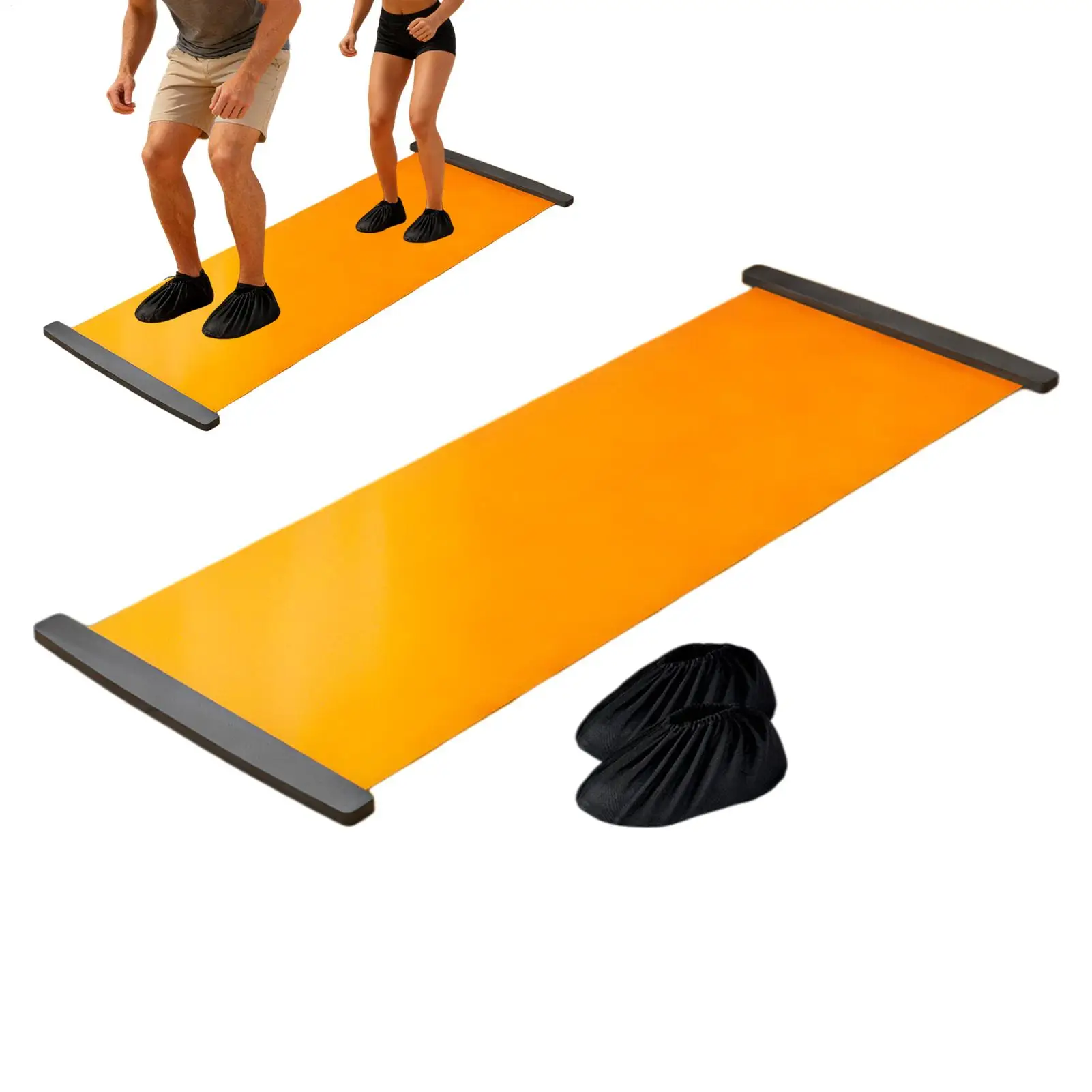Planche de glisse de hockey de 2 m, équipement d'exercice d'équilibre portable antidérapant, entraîneur multifonctionnel léger pour enfants et jeunes en intérieur