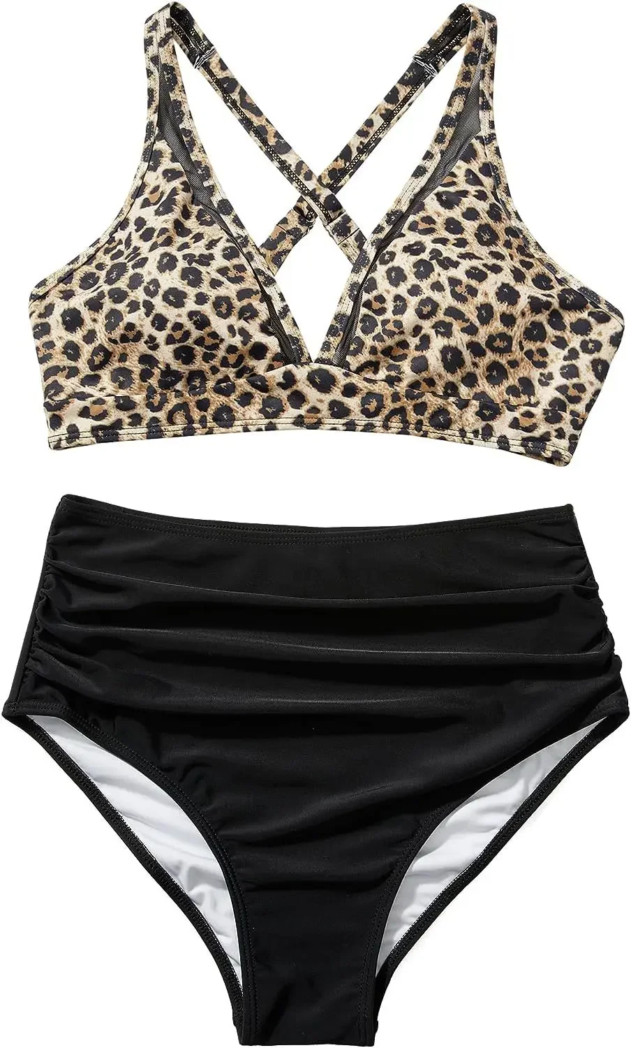 

2024 Halter Brazilian Biquini Women leopard Bikini High waist Swimsuit Sexy Mirco Bikinis Set Swimwear Summer Beach Bathing Suit