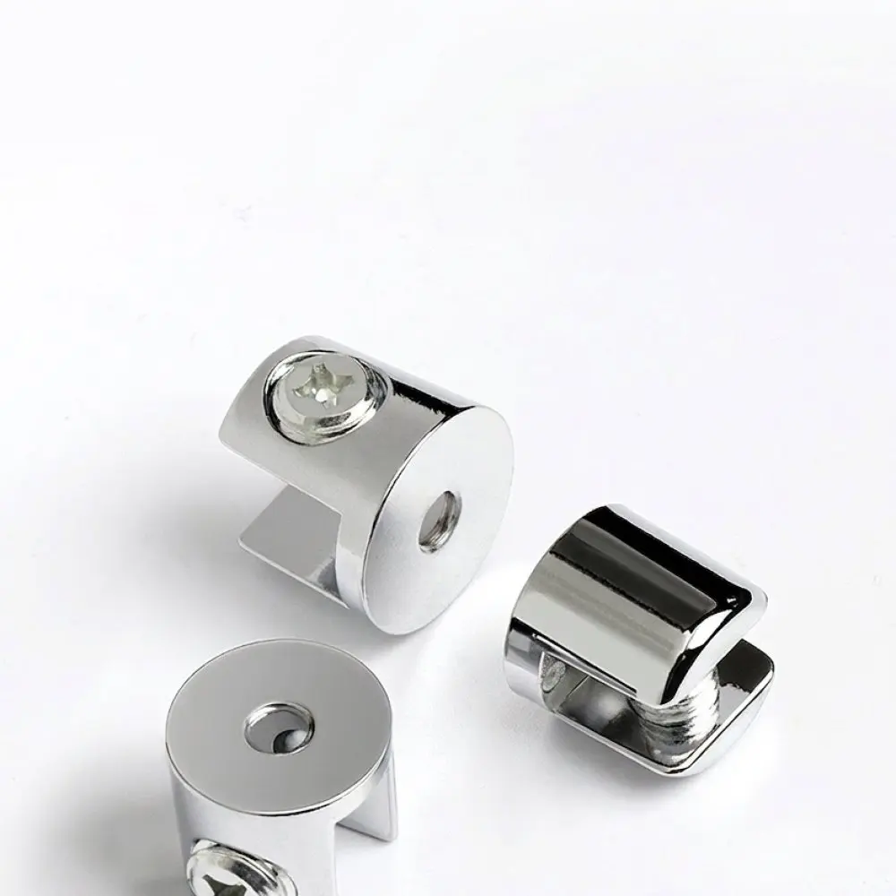 Adjustable Glass Clip Support Bracket For Showcase Furniture Cabinet Hardware Zinc Alloy Partition Fixing Holder