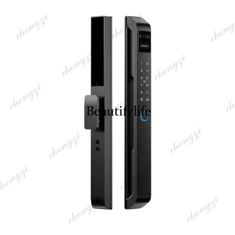 Smart lock outdoor fingerprint, waterproof password, smart door lock multilingual