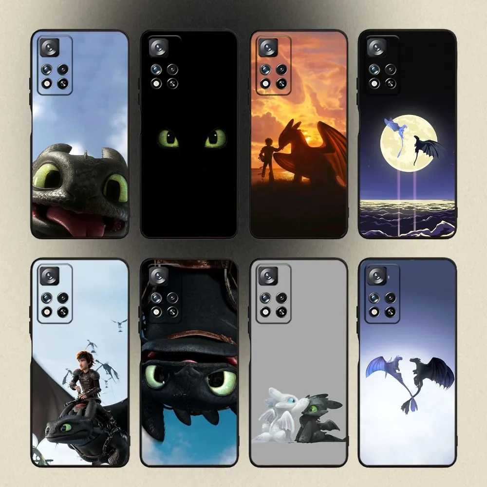 

T-Toothless Dragon Light Fury Phone Case For Samsung Galaxy A20,A21s,A22,A31,A32,A52,A53,A72,73,A80,A91 Soft Black Cover