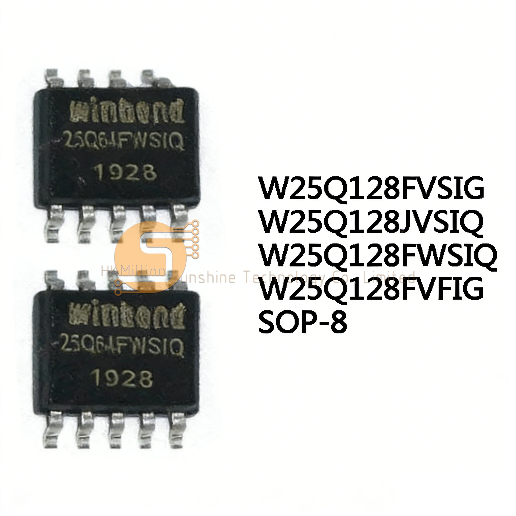 5Pcs W25Q128FVSIG W25Q128JVSIQ W25Q128FWSIQ W25Q128FVFIG W25Q128 SOP-8 IC Chipset 100% New