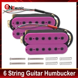 Electric Guitar 12 Adjustable Hex Screw Dual Coil Pickup for 6String Guitar Coil Splitting Pickup N7.5K/B15K Output Light Purple