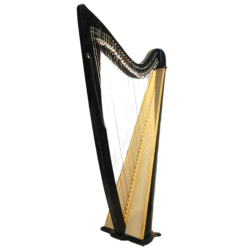 Portable Professional Arpa 38-String Lever Irish Harp for Beginners Pink Harp Without Pedal for Music Students