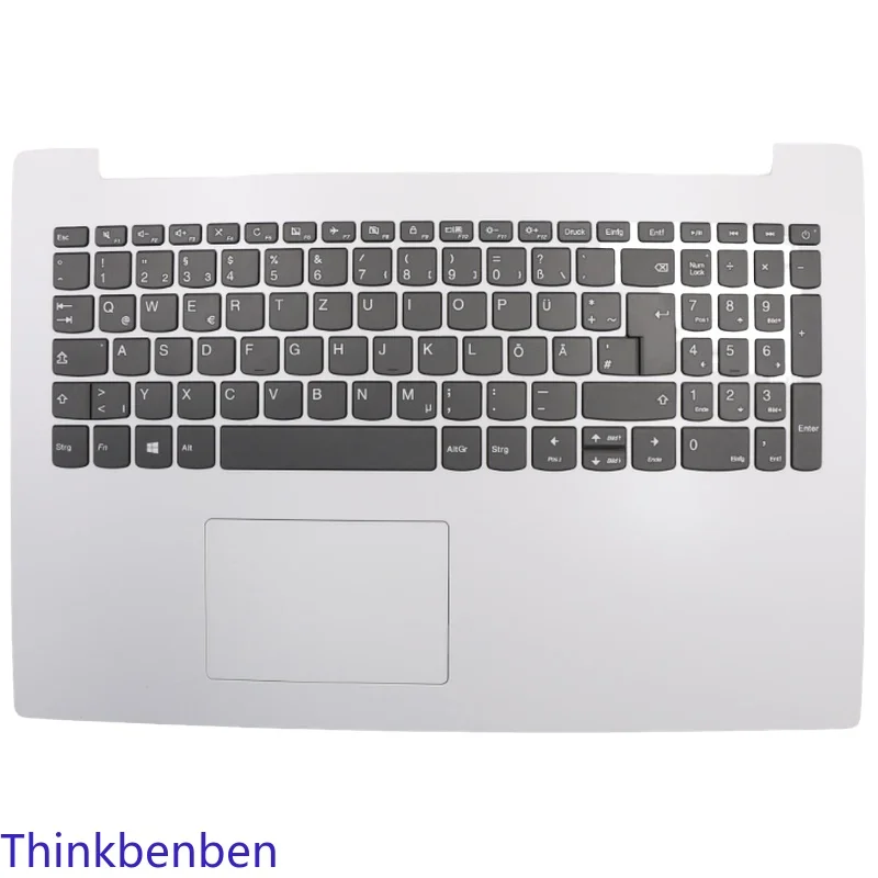 

DE German Keyboard White Upper Case Palmrest Shell Cover For Lenovo ideapad 330 15 IGM AST IKB 5CB0R16574