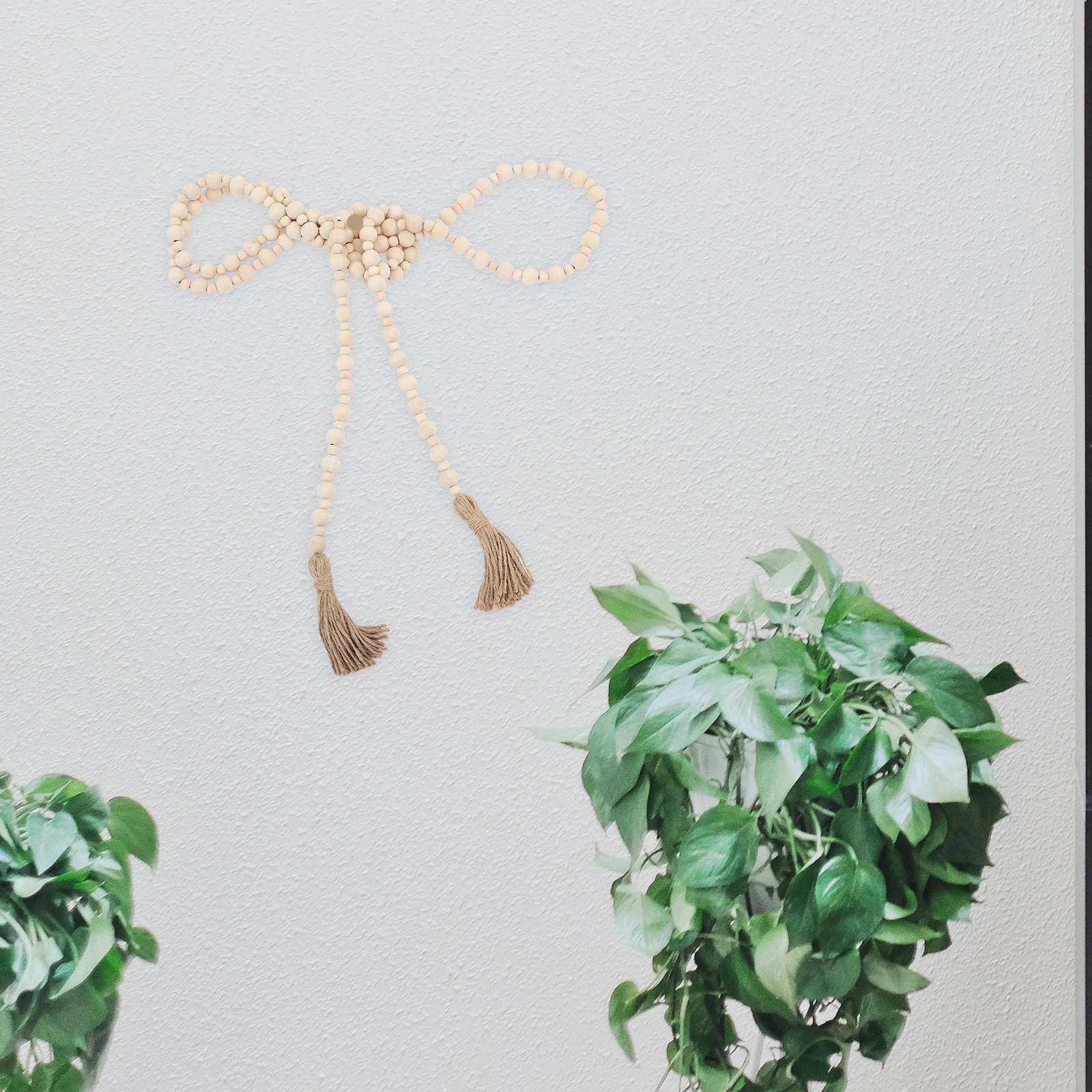 

1Pcs Wooden Bead Garland Nordic Style Room Hanging Decoration Tassel Wood Beads Wall Hanging Ornament Nursery Decor
