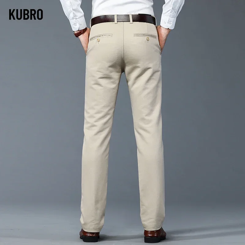 KUBRO – pantalon de costume intelligent pour hommes, classique, noir, multicolore, décontracté, droit, Business, automne hiver, haute qualité