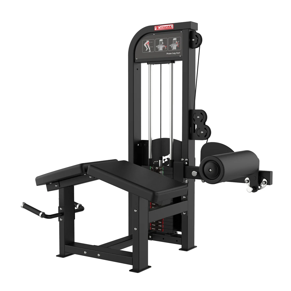 TZ-G5044 Strength Fitness Gym Equipment Pin Loaded Lying Leg Training Horizontal Prone Leg Curl Machine