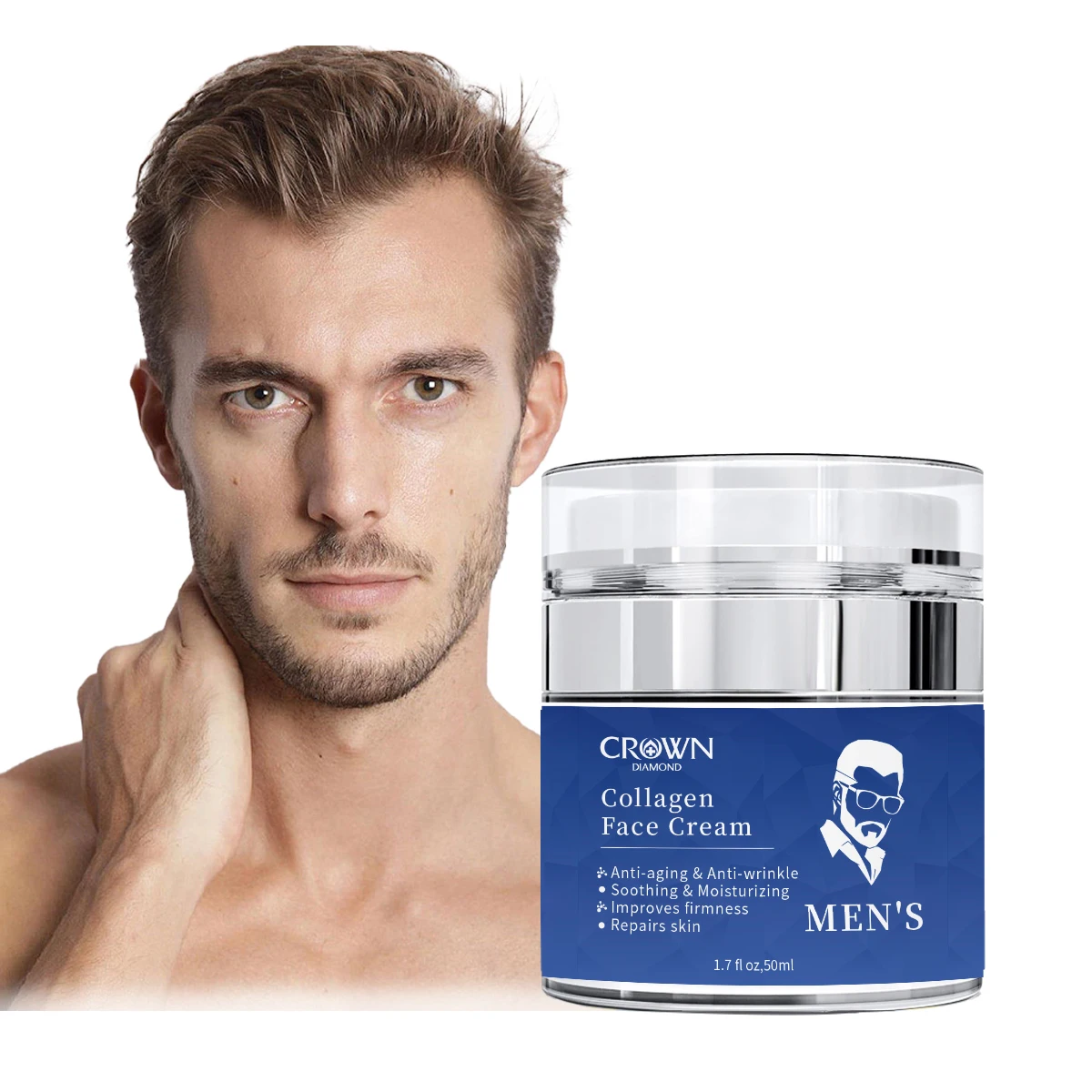 

Men Face Cream Moisturizing Firming Lifting Fade Fine Lines Improve Darkening Keep Brightening Deeply Collagen Face Care Cream