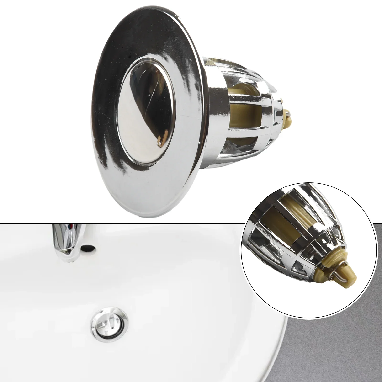Tapón para fregadero de baño, tapón para lavabo, filtro de drenaje de rebote, carcasa de plástico, filtro de drenaje de rebote, accesorios de plomería para el hogar