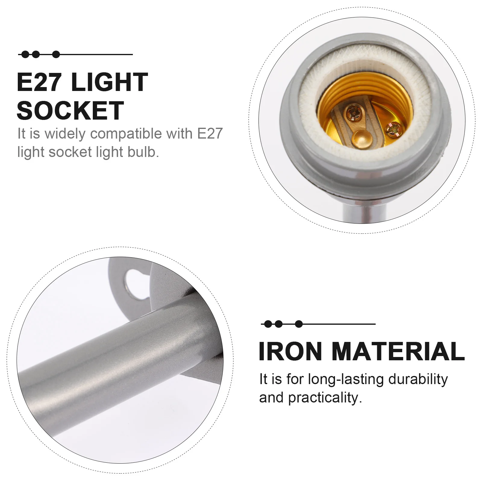 

Curve Light Pole E27 Socket Metal Lamp Holder Light Stand Outdoor Lighting Support Stand Lamp Accessories