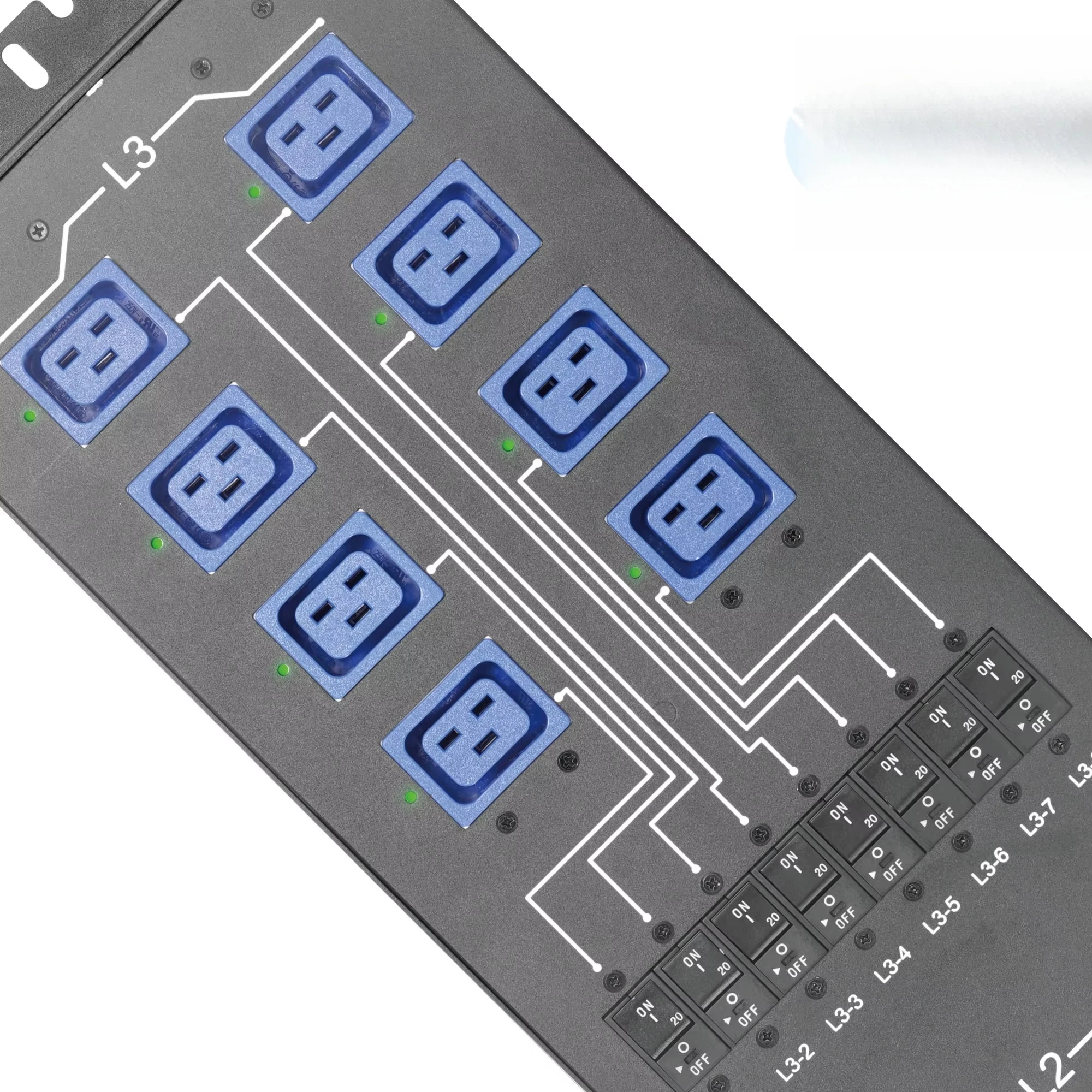 24-Port Smart PDU with Metered 3-Phase C19 C24 Red Sockets IP PDU Monitor Clever Lock Function Low Voltage (LV) Products
