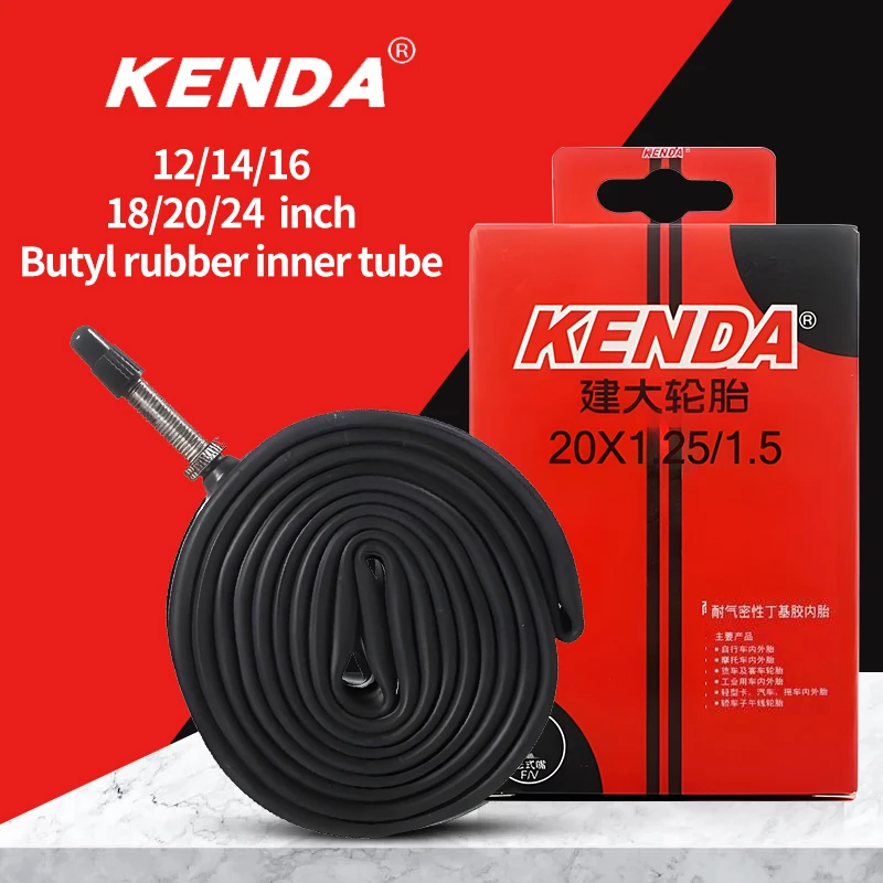 2PCS KENDA Bicycle Inner Tube 12/14/16/18/20/24 Inch Schrader Presta Butyl Rubber MTB Road Bike Tube Inner Tyre Bicycle Parts