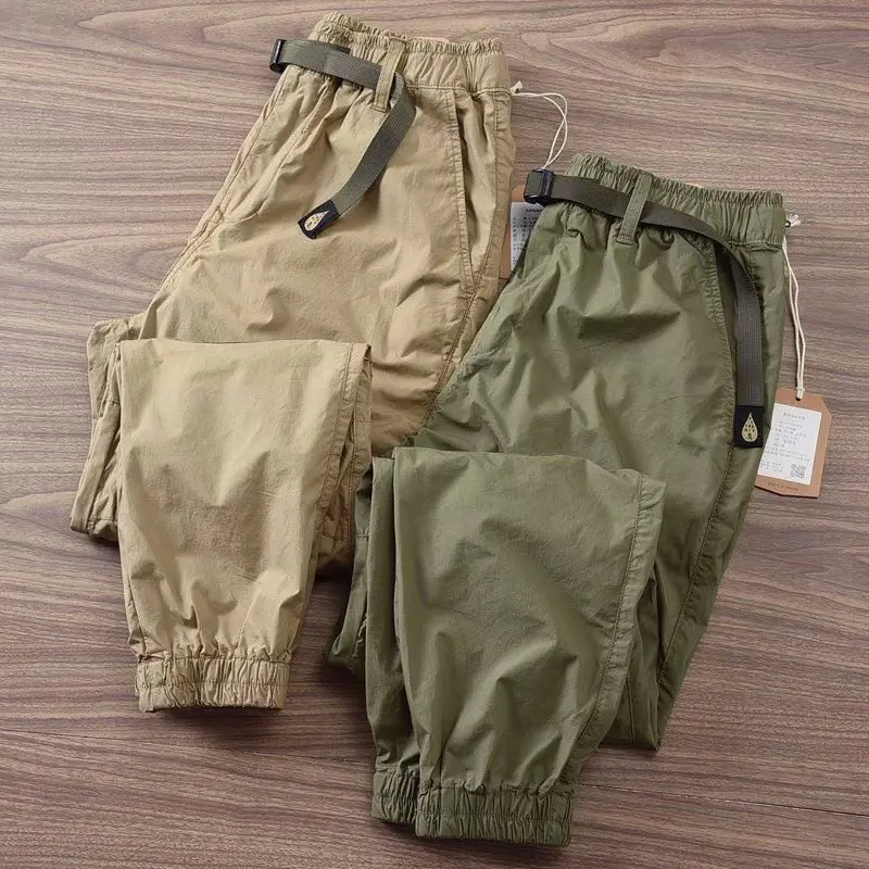Spring Autumn Men's Workwear Pants Loose Fit Durable for Construction Site Wear Breathable Quick Dry Cargo Trousers