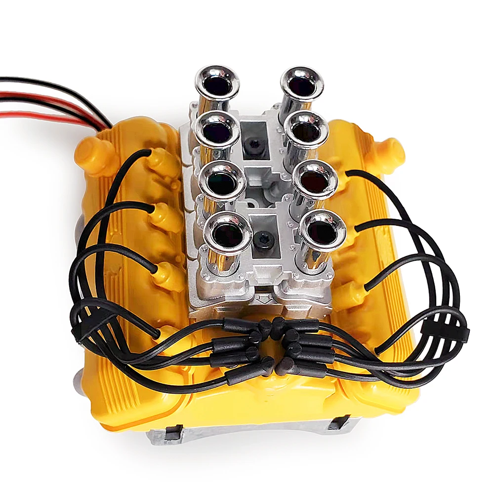 Mibidao Simulatie V8 Kap Fan Motor Radiator Engine Cover Voor 1/10 TRX-4 TRX4 Rc Crawler Auto Upgrade Onderdelen