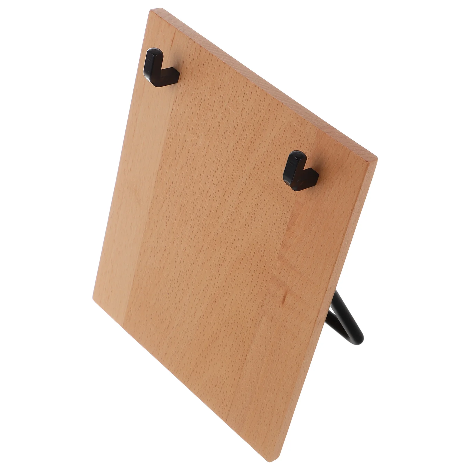 

1 set 1 Set Desktop Iron Wood Base Support Holder Office Home Desk Diy Stable Bracket Flip Rack Memo Board Stand Vintage Metal