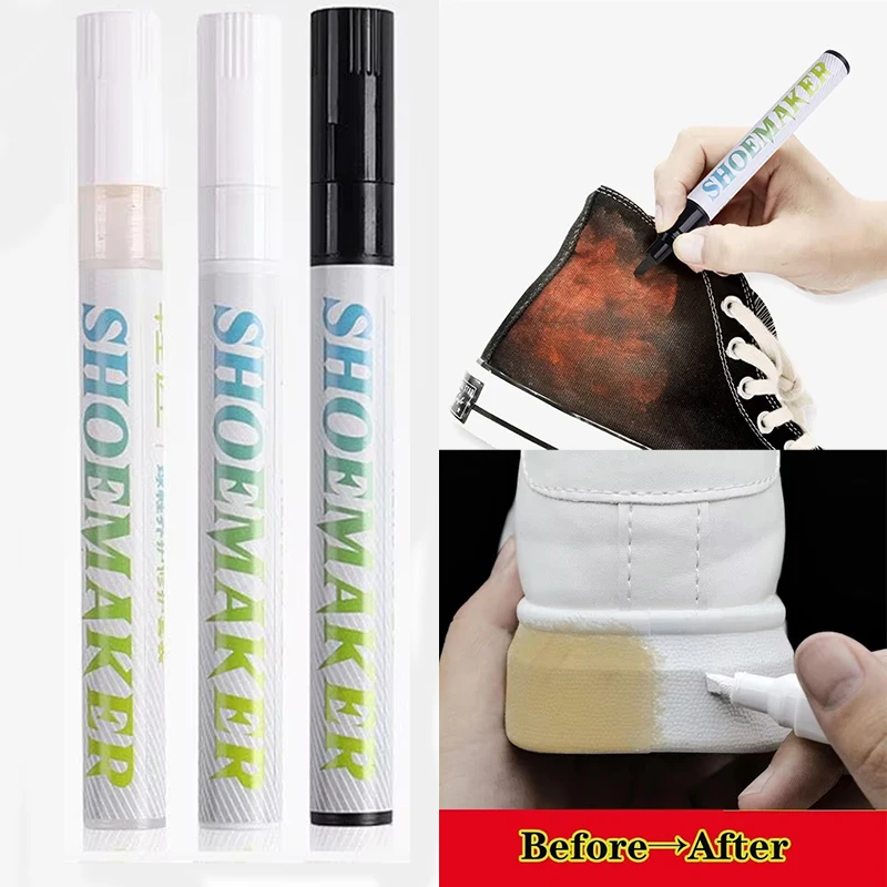 Shoes Stains Removal Waterproof Sneakers Anti-Oxidation Pen Repair Complementary Color White Go Yellow Shoe Whitening Cleaning