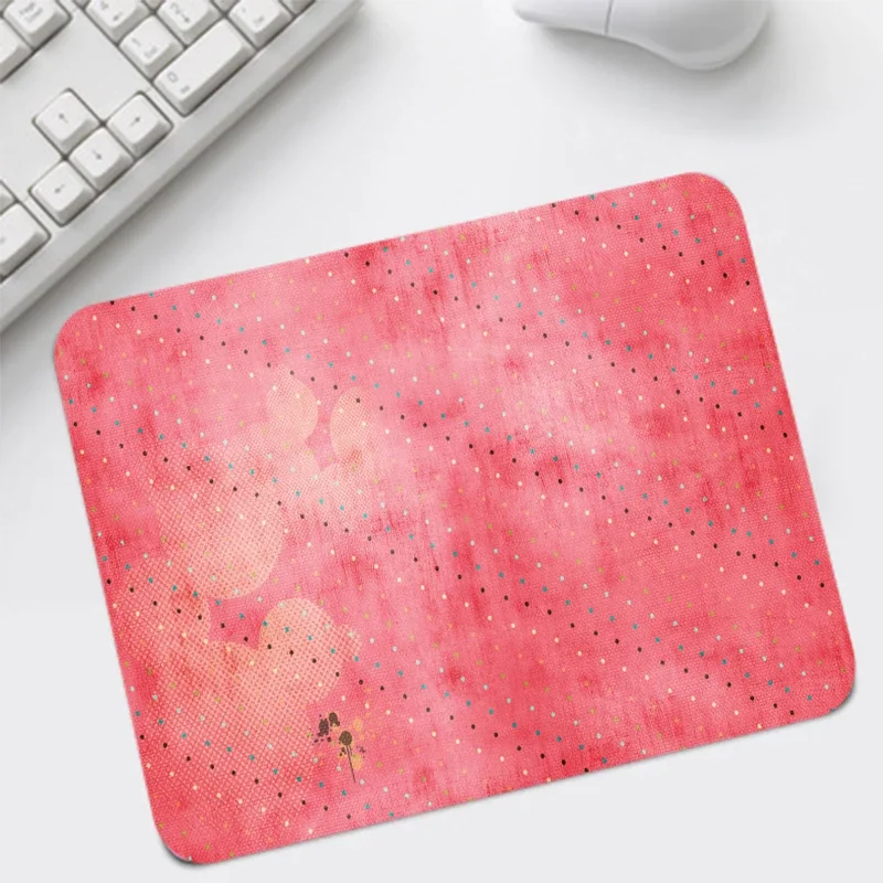 Beautiful Mouse Pad 22x18/25x20/29x25cm Square Desk Pad with Natural Rubber Base Cloth Surface Softy Pads