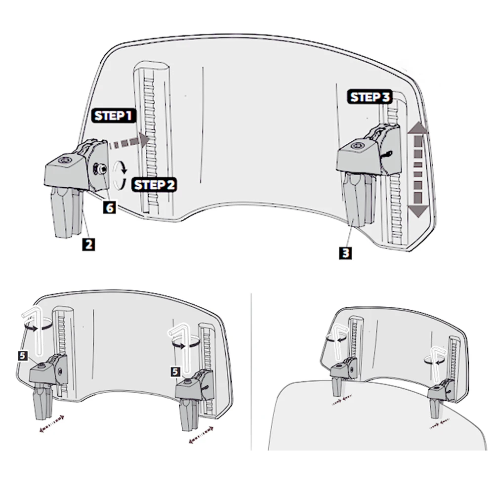 Deflettore Spoiler regolabile per estensione parabrezza moto per HONDA per Forza 125 per Forza 300 per Forza 350 750 350 NSS