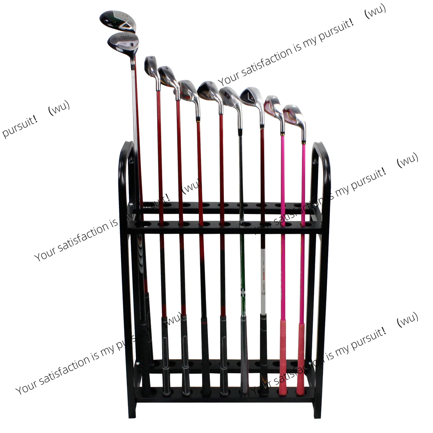 

Golf club holder display 18 holes, easy to install placement rack, club storage